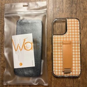 Walli Orange Gingham Phone Case iPhone 17